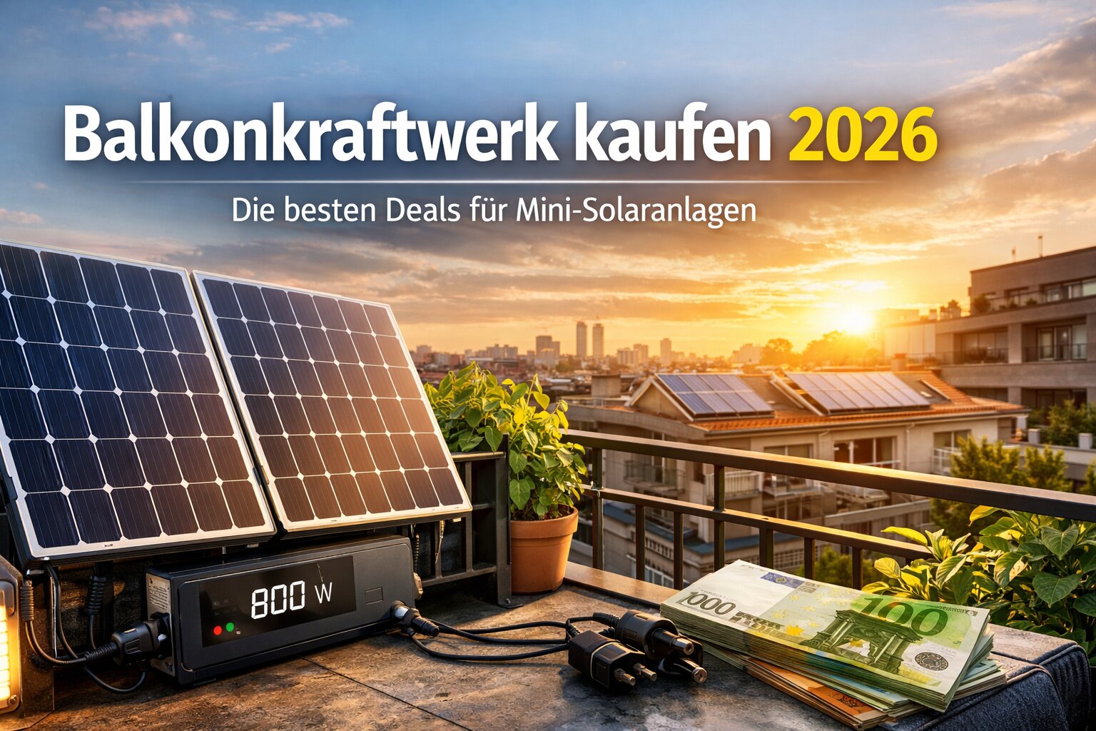 Balkonkraftwerk kaufen 2026: Lohnt sich eine Mini-Solaranlage für Zuhause?