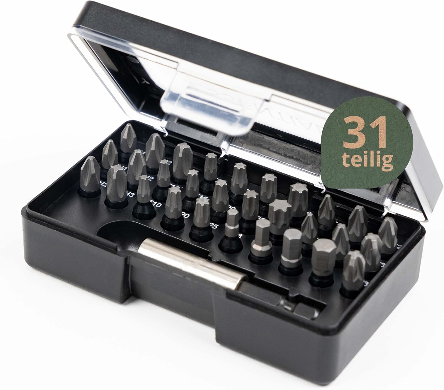 [Prime] Wiha Essential Impact Bit Set 31-tlg. inkl. Bitbox I PH, PZ, Sechskant, Torx I Schrauberbit-Set mit Bithalter I Bitset für Akkuschrauber (45628)