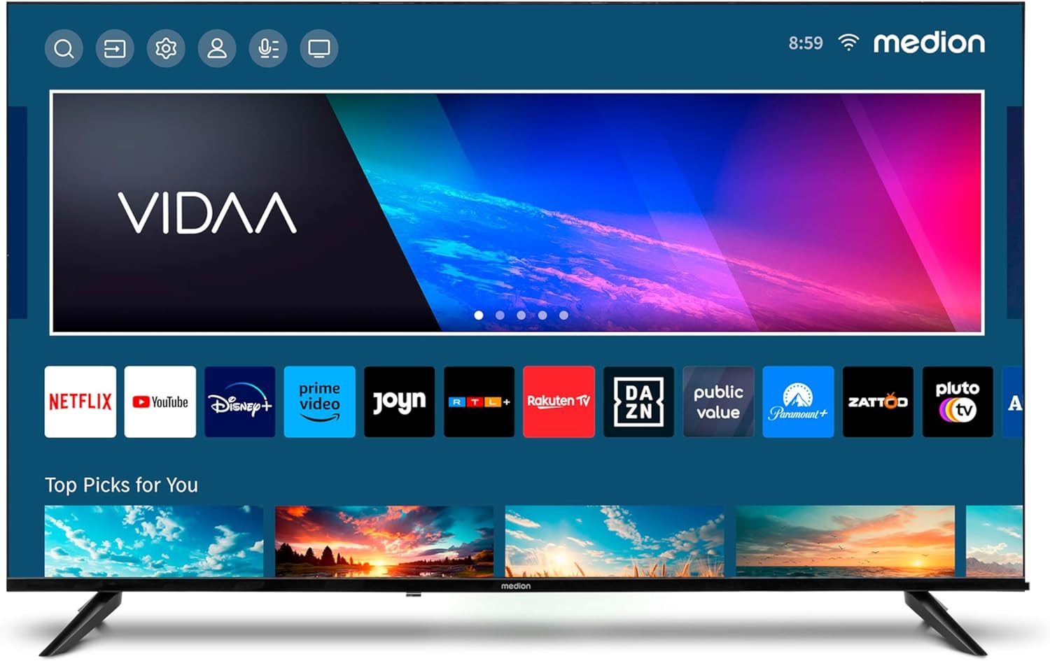 MEDION X15015 (MD 31641) – 50″ 4K Ultra HD Smart-TV mit HDR & Streaming-Apps