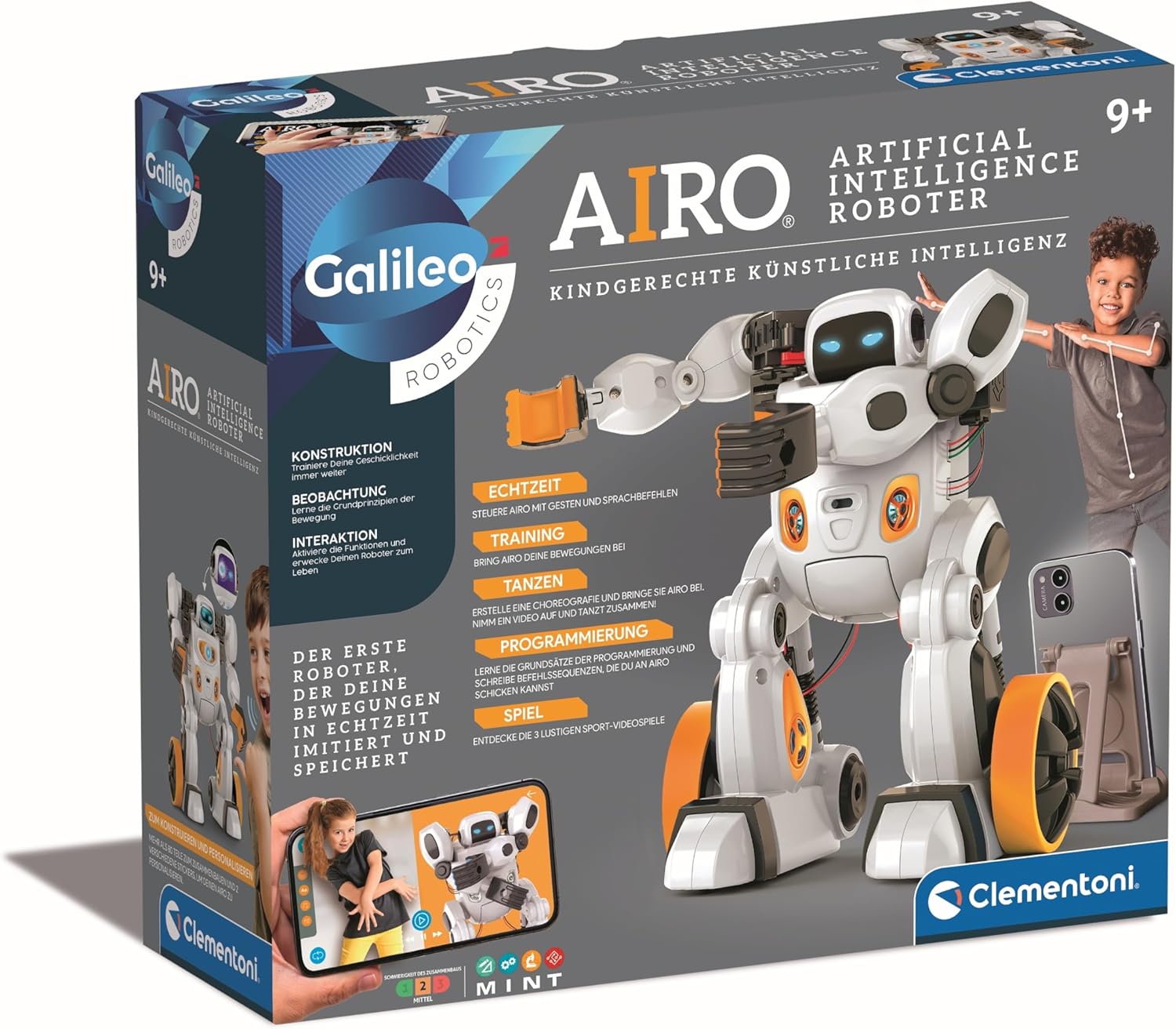 Clementoni Galileo AIRO – Mein interaktiver KI-Roboter (ab 8 Jahren)