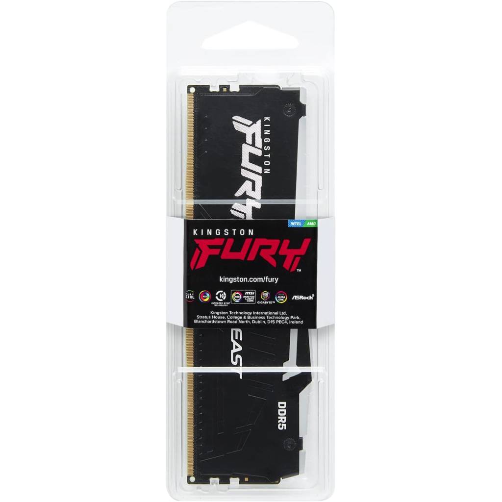 Kingston FURY Beast Schwarz RGB XMP 32GB 6000MT/s DDR5 RAM CL30 (1x32GB)