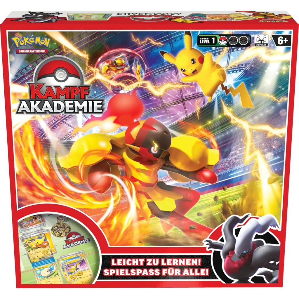 Pokémon Kampfakademie (Pikachu-ex, Crimanzo-ex & Darkrai-ex) – Komplettes Einsteiger-Set