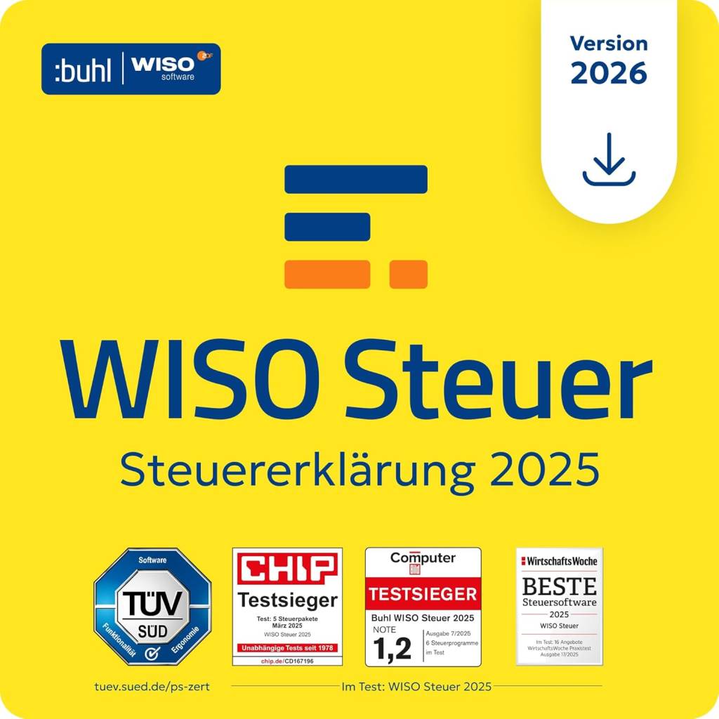 WISO Steuer 2026 (Steuerjahr 2025) im Angebot – Steuererklärung Software für Windows, Mac und Smartphone