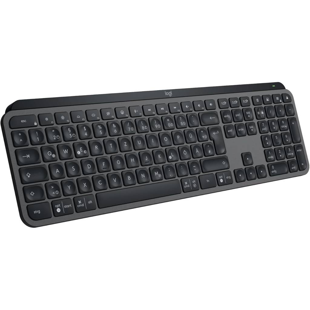 Logitech MX Keys S kabellose Tastatur – beleuchtet, leise Low-Profile Keys, Bluetooth & USB-C