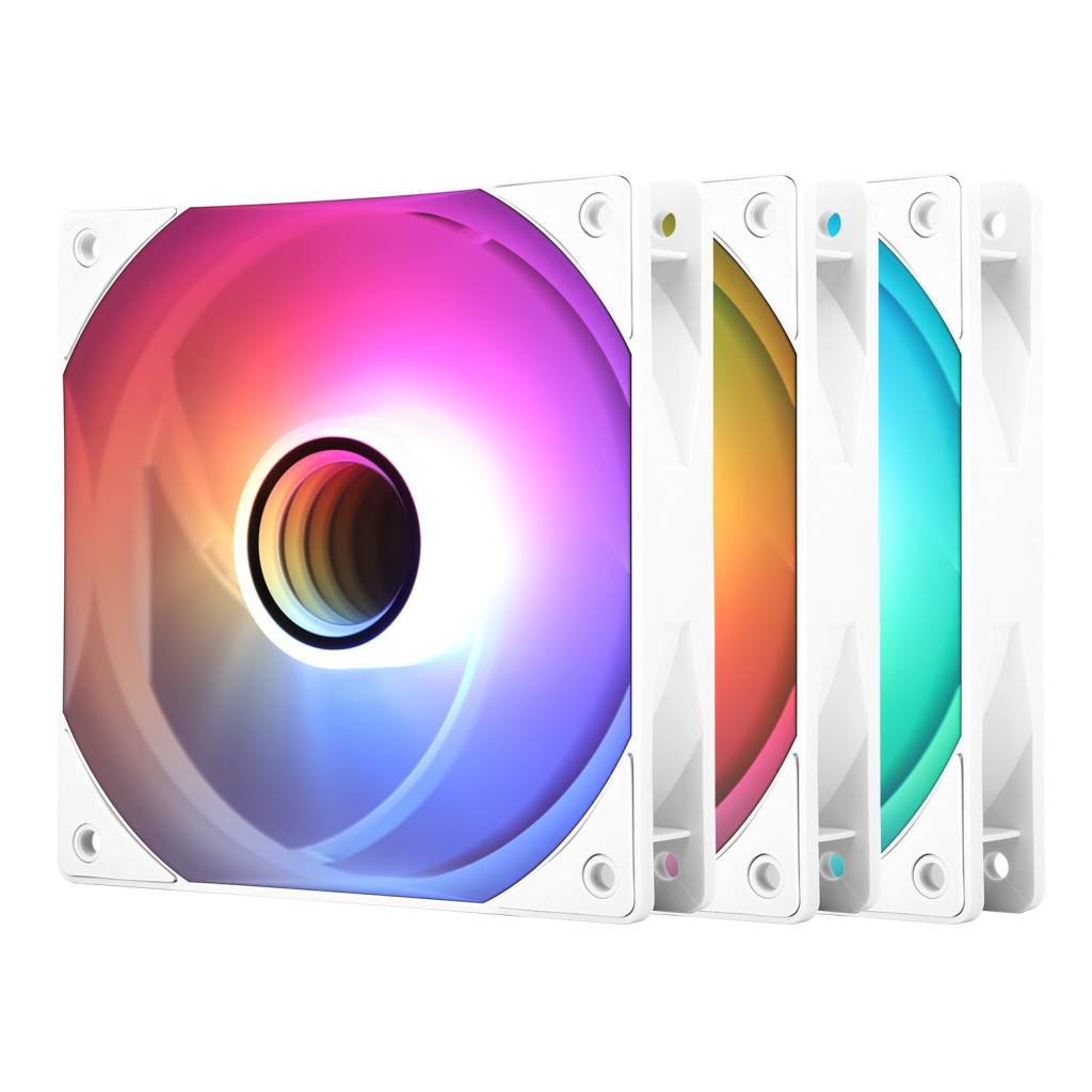 Thermalright TL-C12W-S V3 ARGB 120 mm Gehäuselüfter – PWM, leise, weißer Spiegellichteffekt