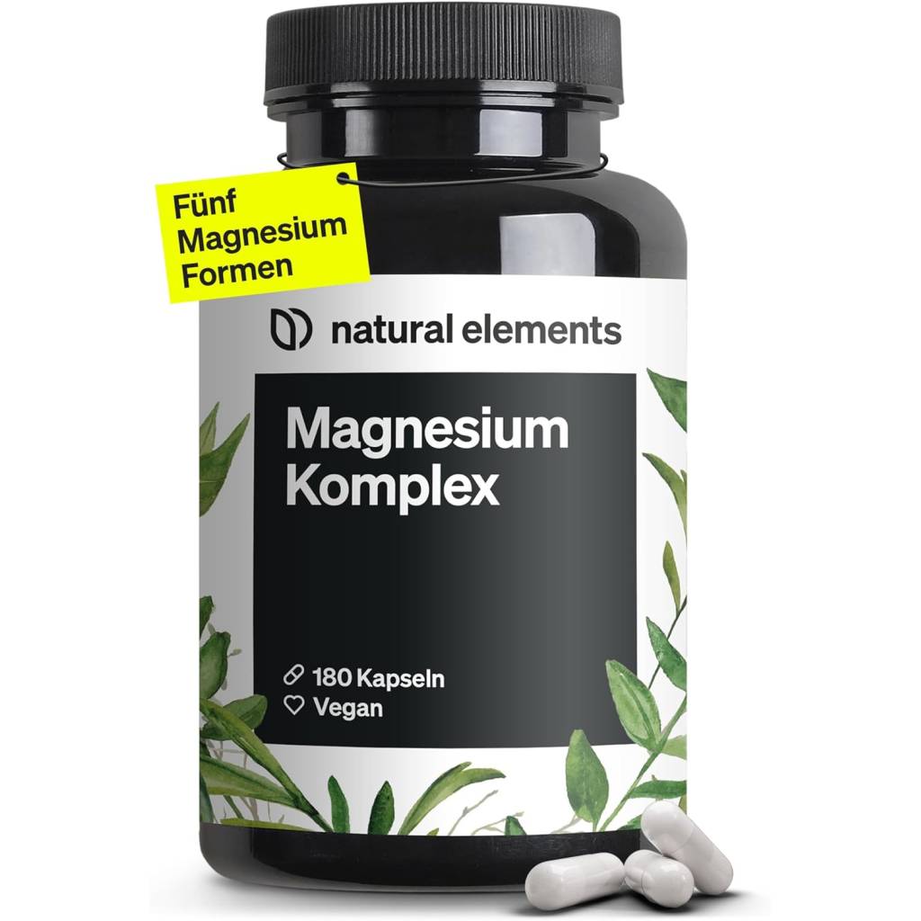 [Prime] natural elements Magnesium Komplex Premium – 180 Kapseln – 400 mg