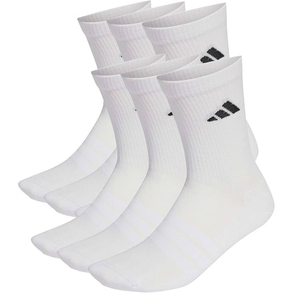 adidas Cushioned Crew Socken 6er-Pack – gepolstert, atmungsaktiv, Unisex