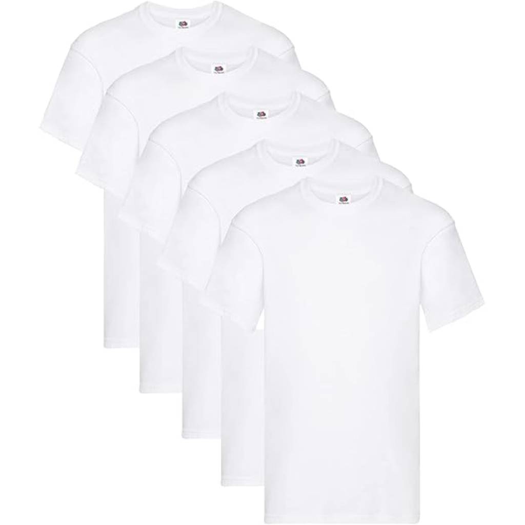 [Prime] Fruit of The Loom Herren Original T-Shirt – 5er Pack