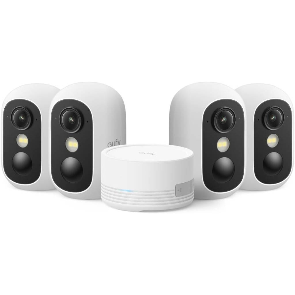 eufyCam C35 (4er Set) – kabellose Überwachungskameras mit Farbnachtsicht & lokalem Speicher ohne Abo