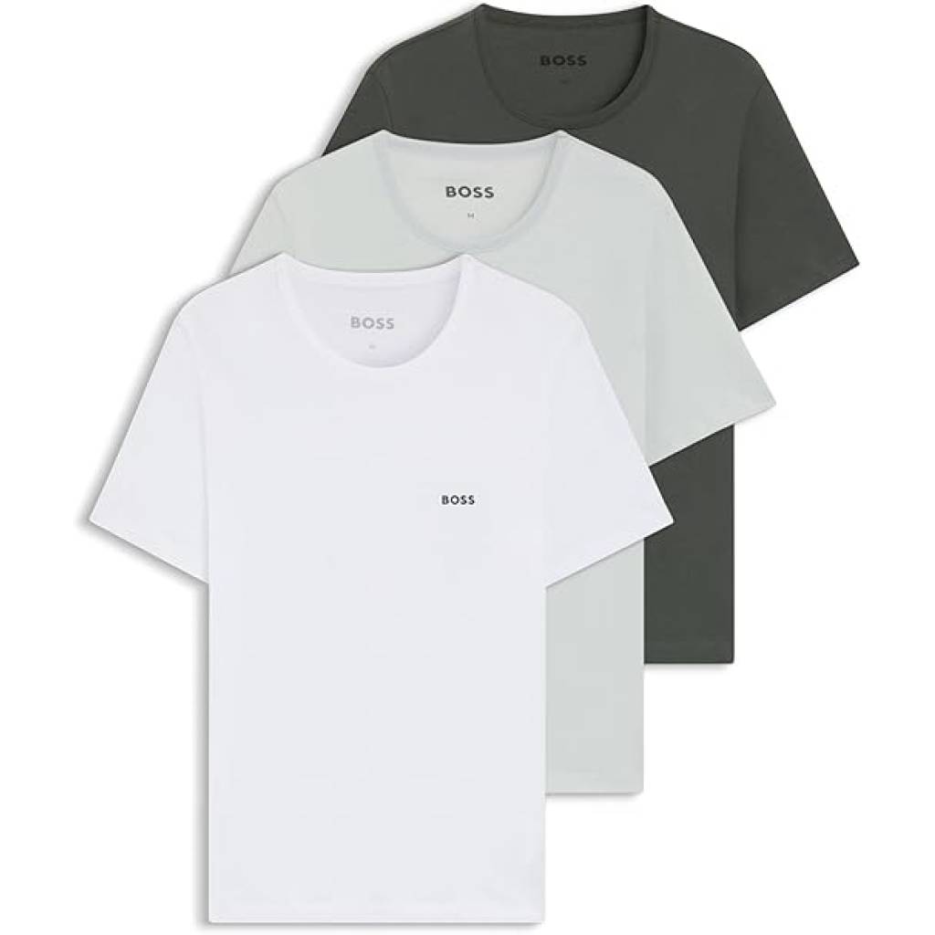 [Prime] BOSS Herren 3-Pack T-Shirts – Basic-Crew-Neck Shirts im Multipack