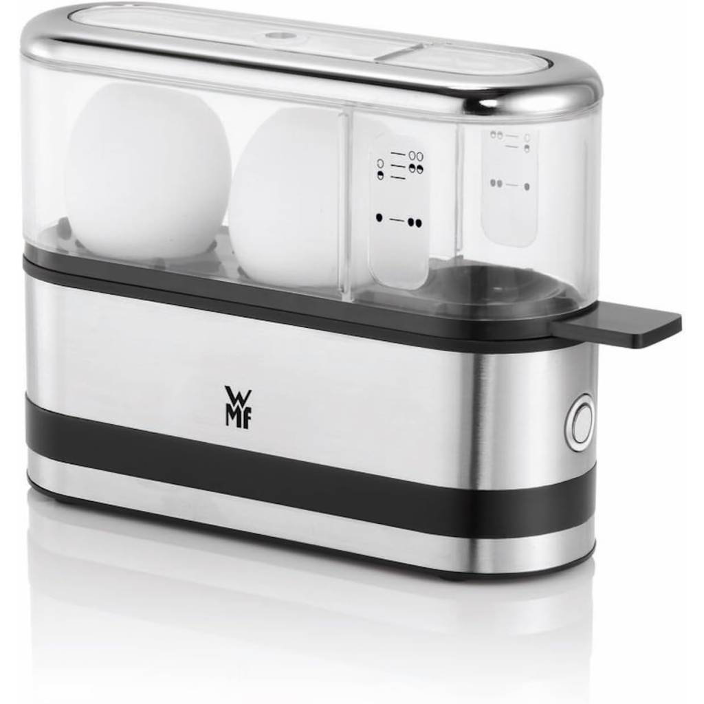 WMF Küchenminis Eierkocher – kompakter 2-Eier-Kocher aus Cromargan mit Quick-Cooking