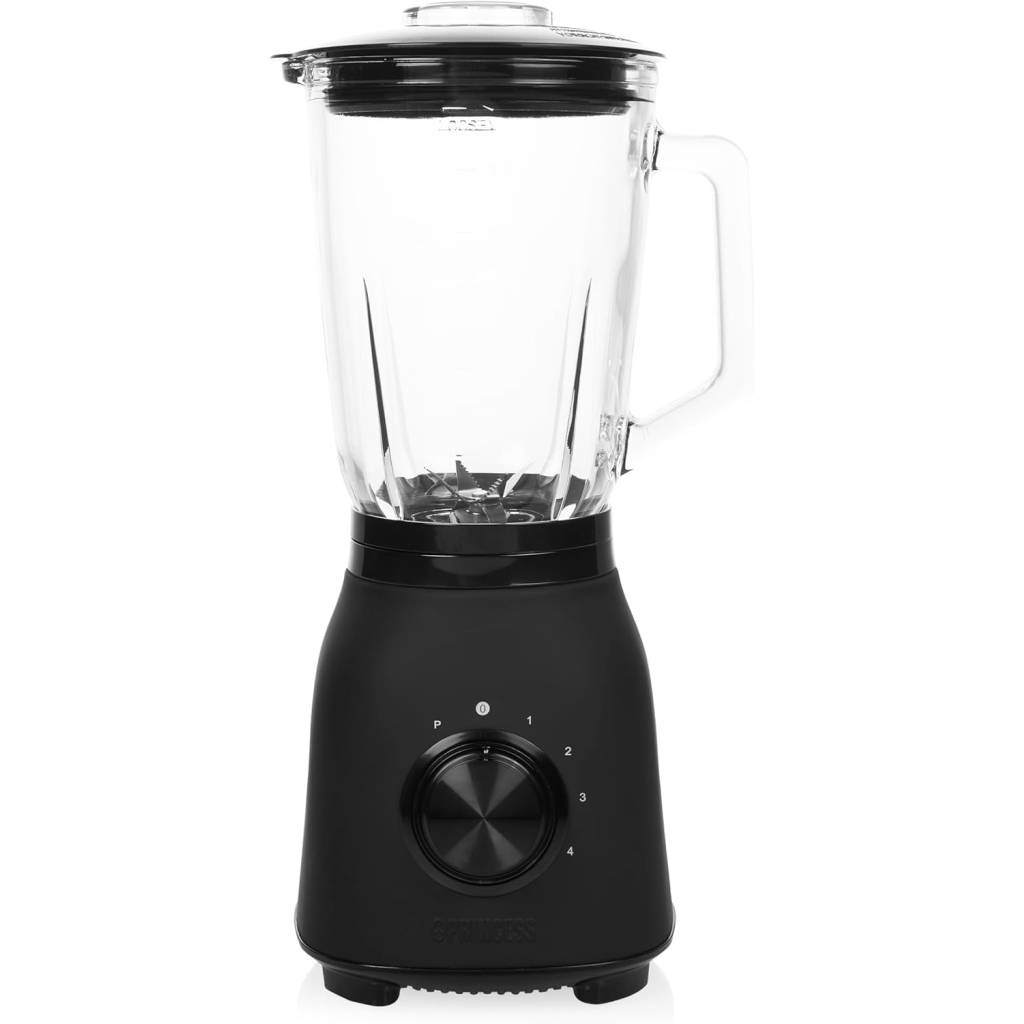 [Prime] Princess Standmixer Black Steel – 1000 W, 1,5 L Glasbehälter, 6-Klingen