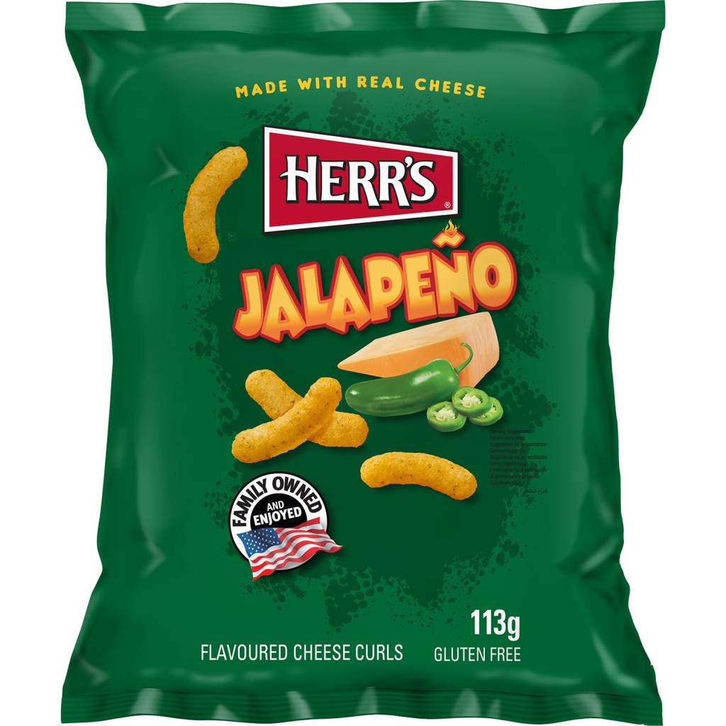 Herr’s Jalapeño Cheese Curls 113g – würzig-scharfe Käseflips