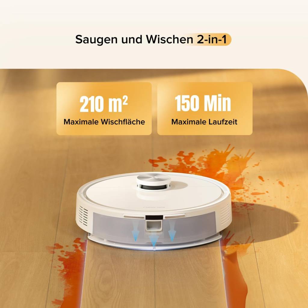 roborock Q7 M5-Set Saug- & Wischroboter – 10 000 Pa, LiDAR-Navigation, Dual Anti-Tangle (Weiß)