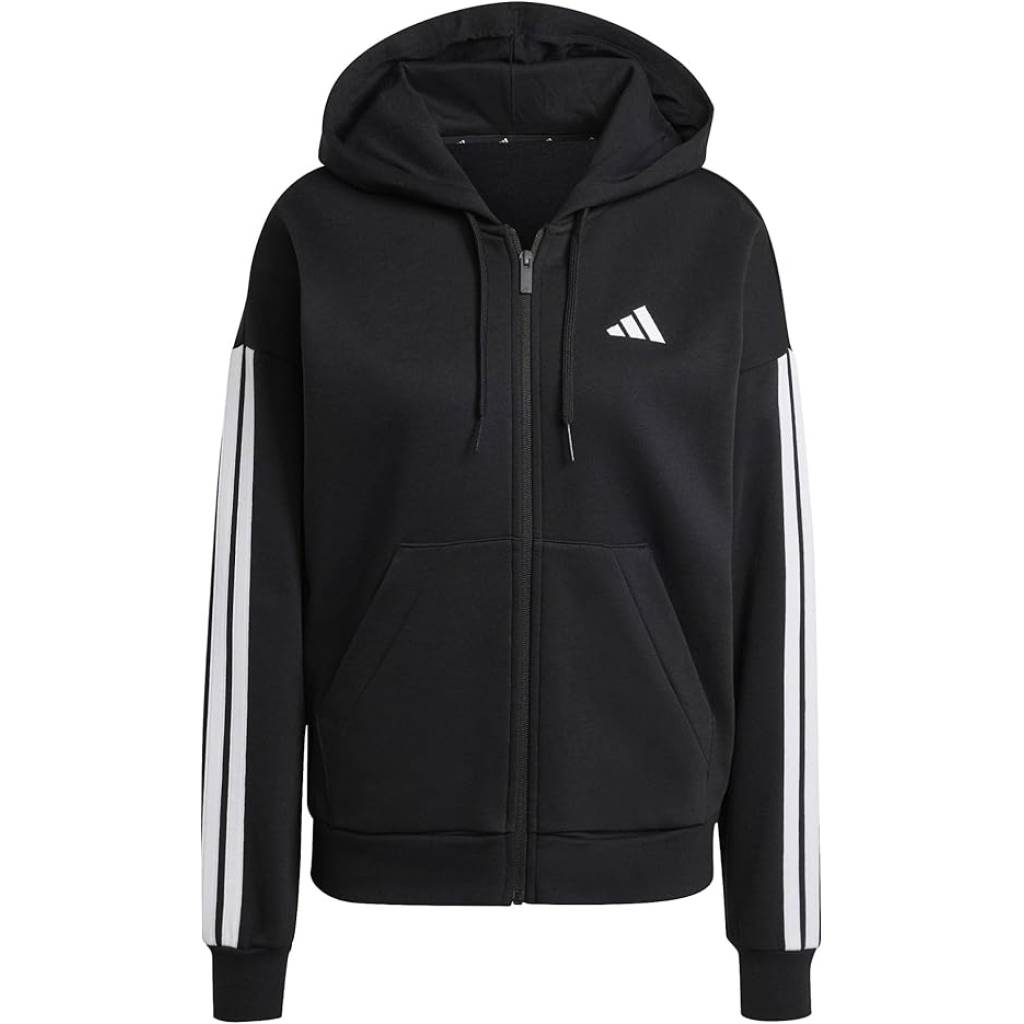[Prime] adidas Damen Essentials 3-Stripes Full-Zip Fleece Hoodie