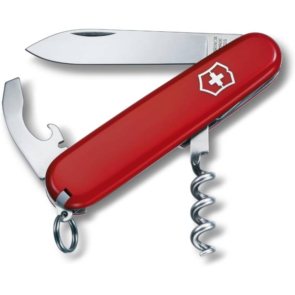 Victorinox Waiter Schweizer Taschenmesser – 9 Funktionen Multitool mit Korkenzieher