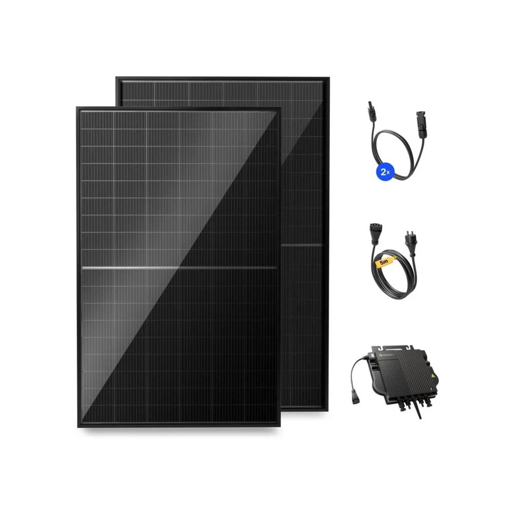 Solakon Balkonkraftwerk 1000W – Komplettset mit 800W Wechselrichter & bifazialen Modulen