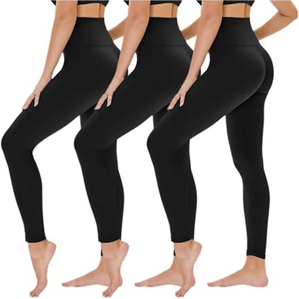 [Prime] TNNZEET 3er Pack Damen High Waist Leggings – Blickdicht, Schwarz