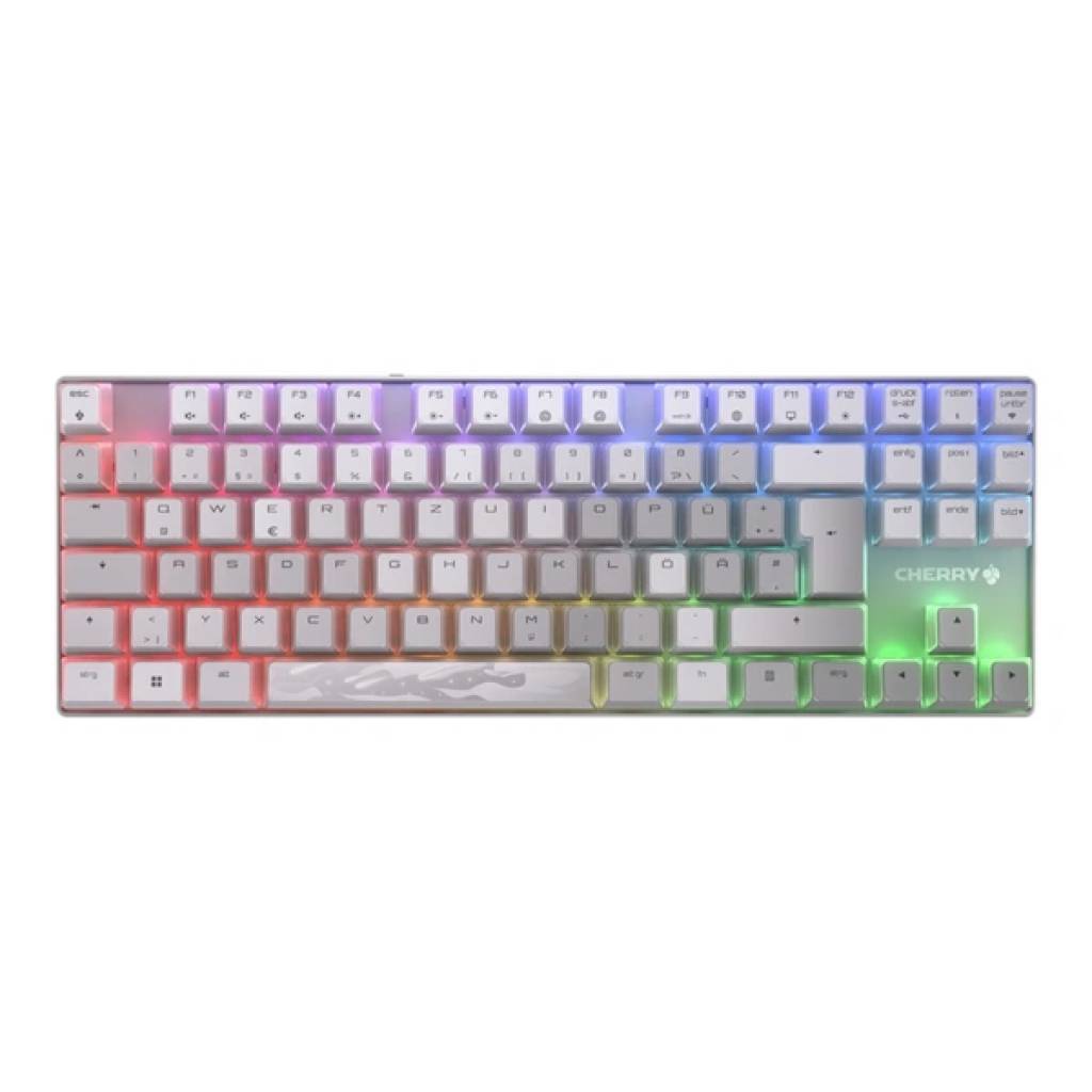CHERRY XTRFY TAS MX 8.2 XAGA TKL Wireless Gaming-Tastatur – Weiß (DE-Layout)