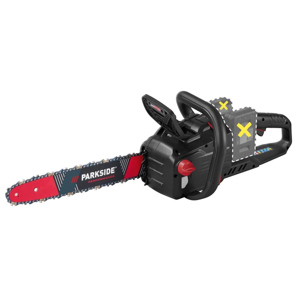 PARKSIDE PERFORMANCE 40 V Akku-Kettensäge PPKSA 40-Li C3 – 38 cm Schnittlänge, Brushless Motor
