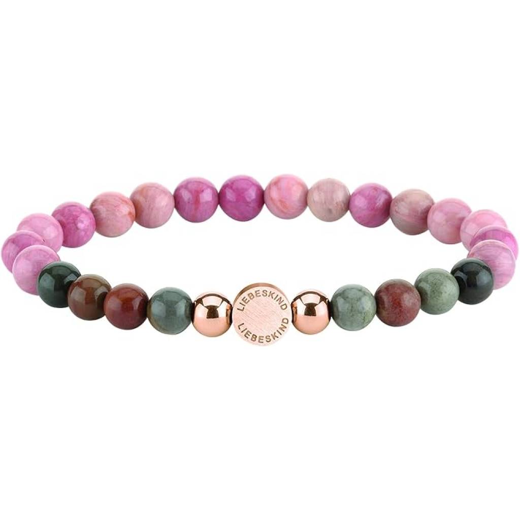 [Prime] LIEBESKIND BERLIN Damen Beads-Armband – Edelstahl & Halbedelsteine