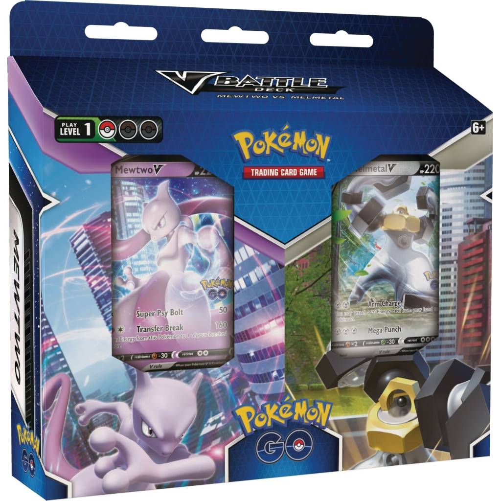 Pokémon Go Bundle – Mewtwo V vs. Melmetal V Battle Deck + 2 Boosterpacks & Trainer