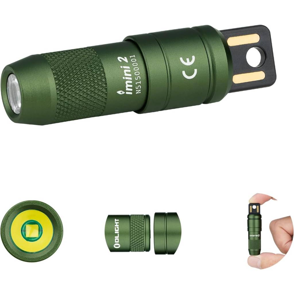 OLIGHT iMini 2 Mini LED Taschenlampe – USB-aufladbare Schlüsselanhänger-Lampe mit 50 Lumen