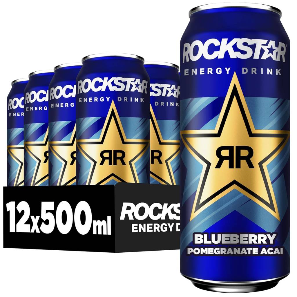 Rockstar Energy Drink Sammeldeal – Mix aus Zero Sugar & Klassik Sorten wie Blueberry, Sour Apple & Peach