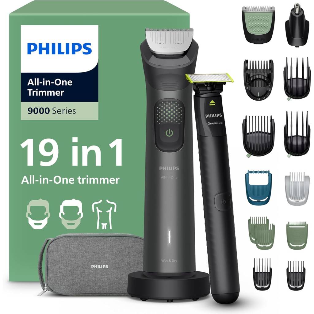 Philips Multigroom Series 9000 (19-in-1) inkl. OneBlade – All-in-One Barttrimmer & Haarschneider