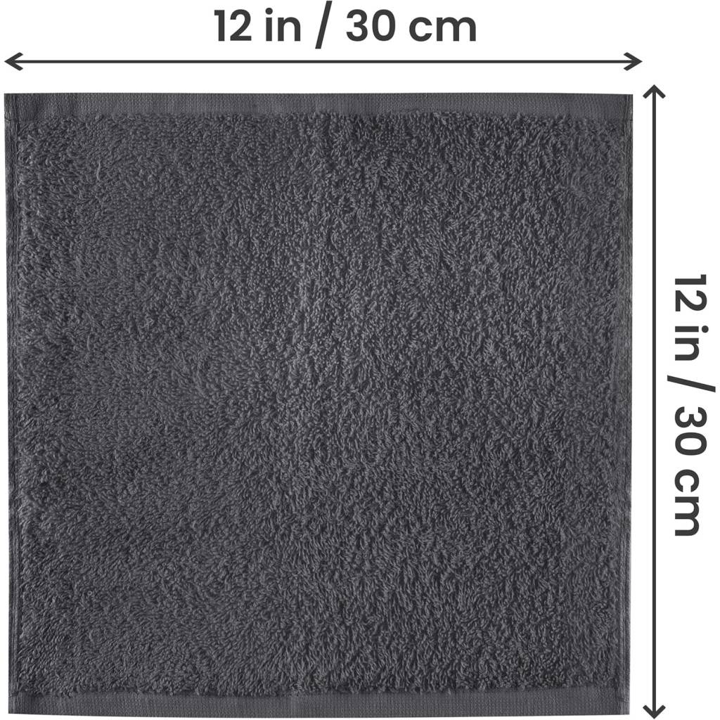 [Prime] Utopia Towels 24er Set Seiftücher 30×30 cm aus 100 % Baumwolle (Grau)