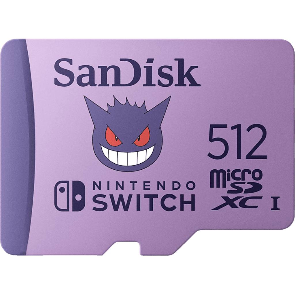 SanDisk Pokémon Gengar microSD Karte 512 GB – Speichererweiterung für Nintendo Switch