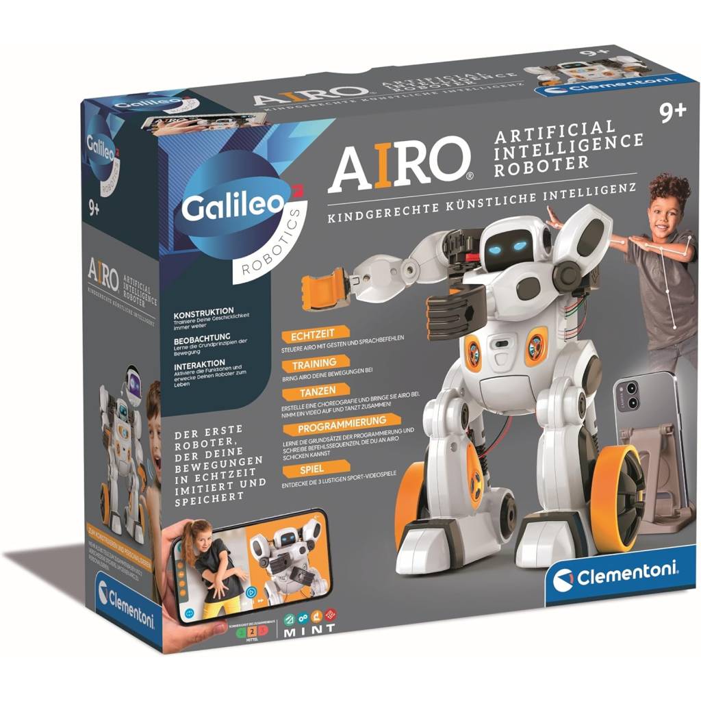 Clementoni Galileo AIRO – Mein interaktiver KI-Roboter (ab 8 Jahren)