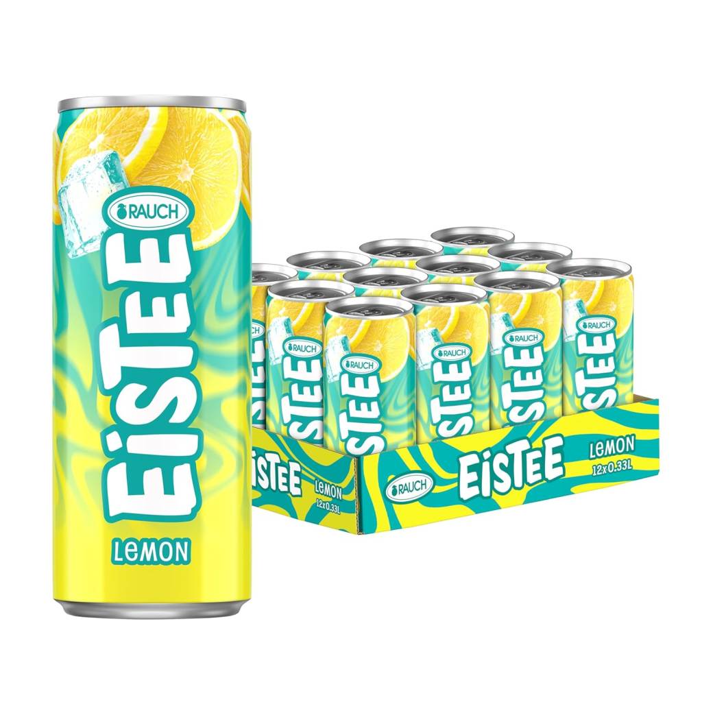 RAUCH Eistee Lemon – Erfrischender Zitronen-Eistee mit Hagebutte (12×330 ml)