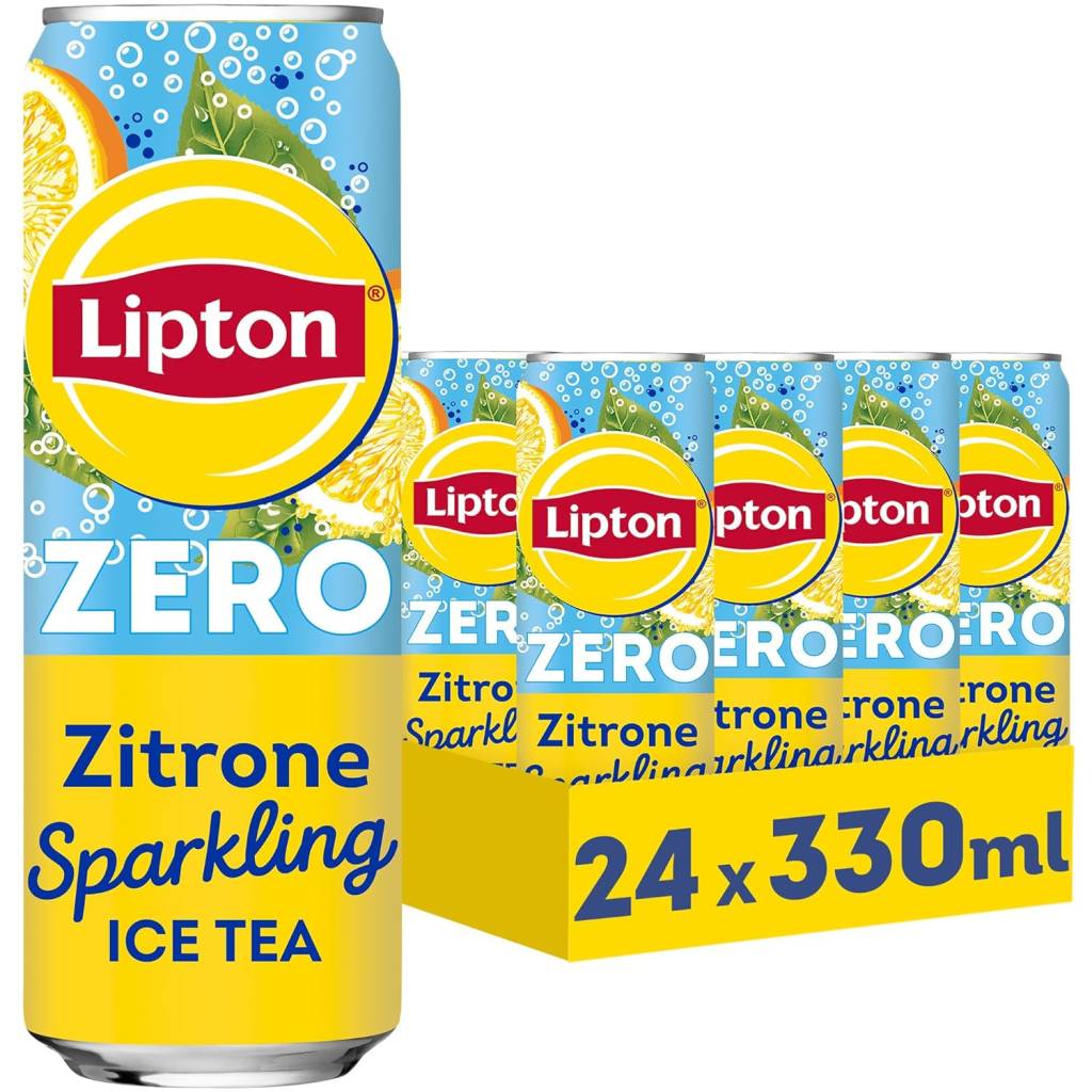 Sparabo: Lipton Ice Tea Sparkling Lemon Zero (24x 0,33l) – zuckerfreier Eistee mit Kohlensäure