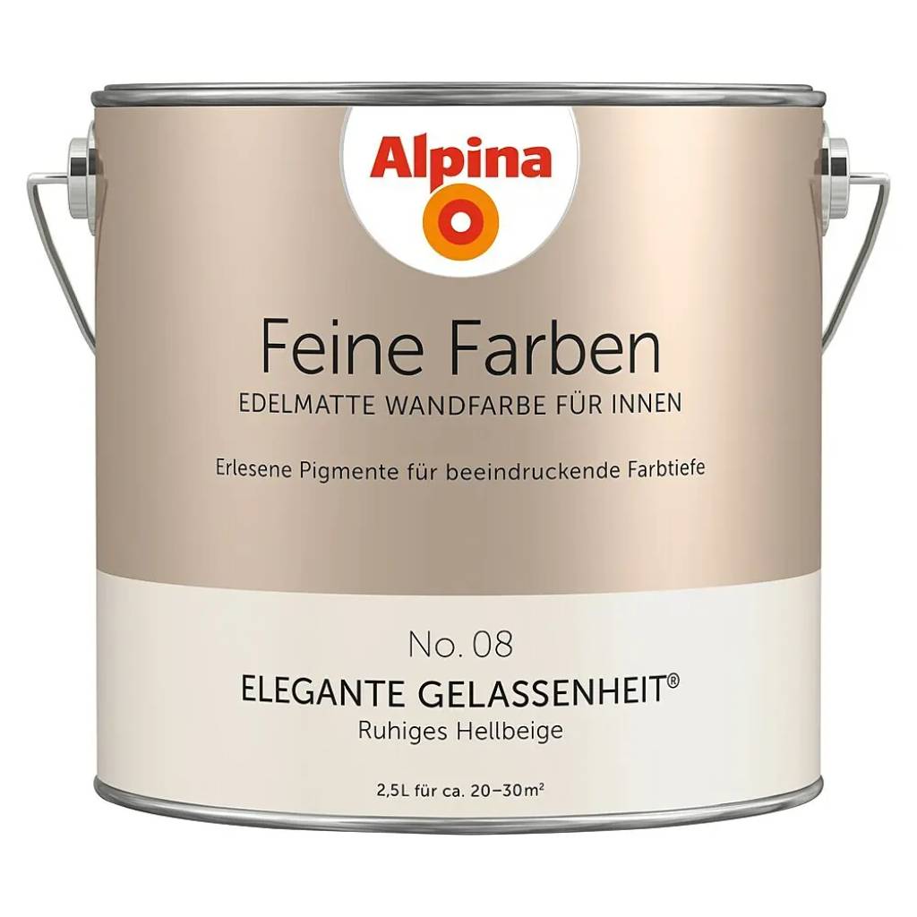 Alpina Feine Farben „Elegante Gelassenheit“ 2,5 l – matte Premium Wandfarbe für Innen