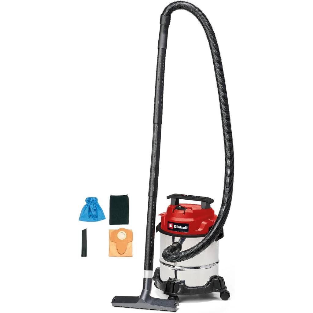 Einhell TC-VC 1812/1 S Nass-Trockensauger – 1250W, 12L Edelstahlbehälter & Blasfunktion
