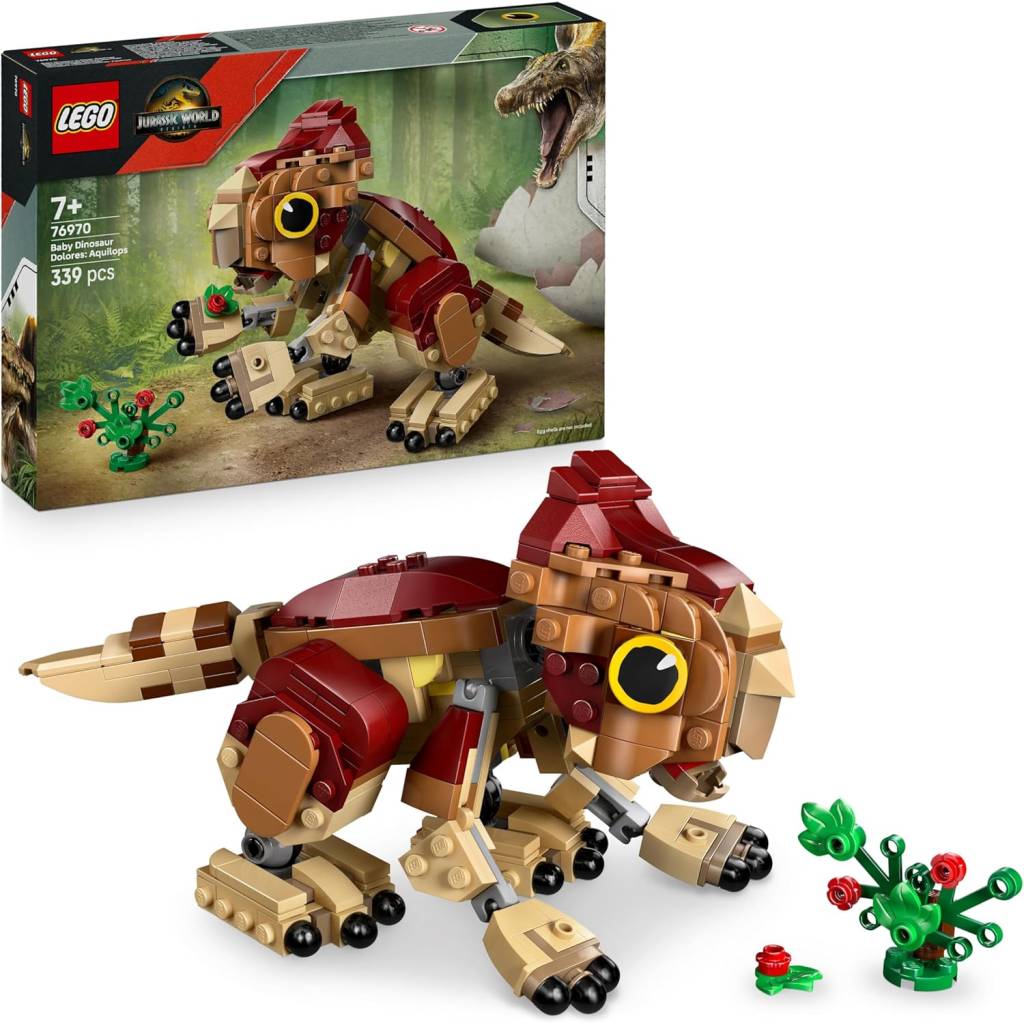 LEGO Jurassic World Babydinosaurier Dolores Aquilops 76970 – Dino Spielzeug zum Bauen