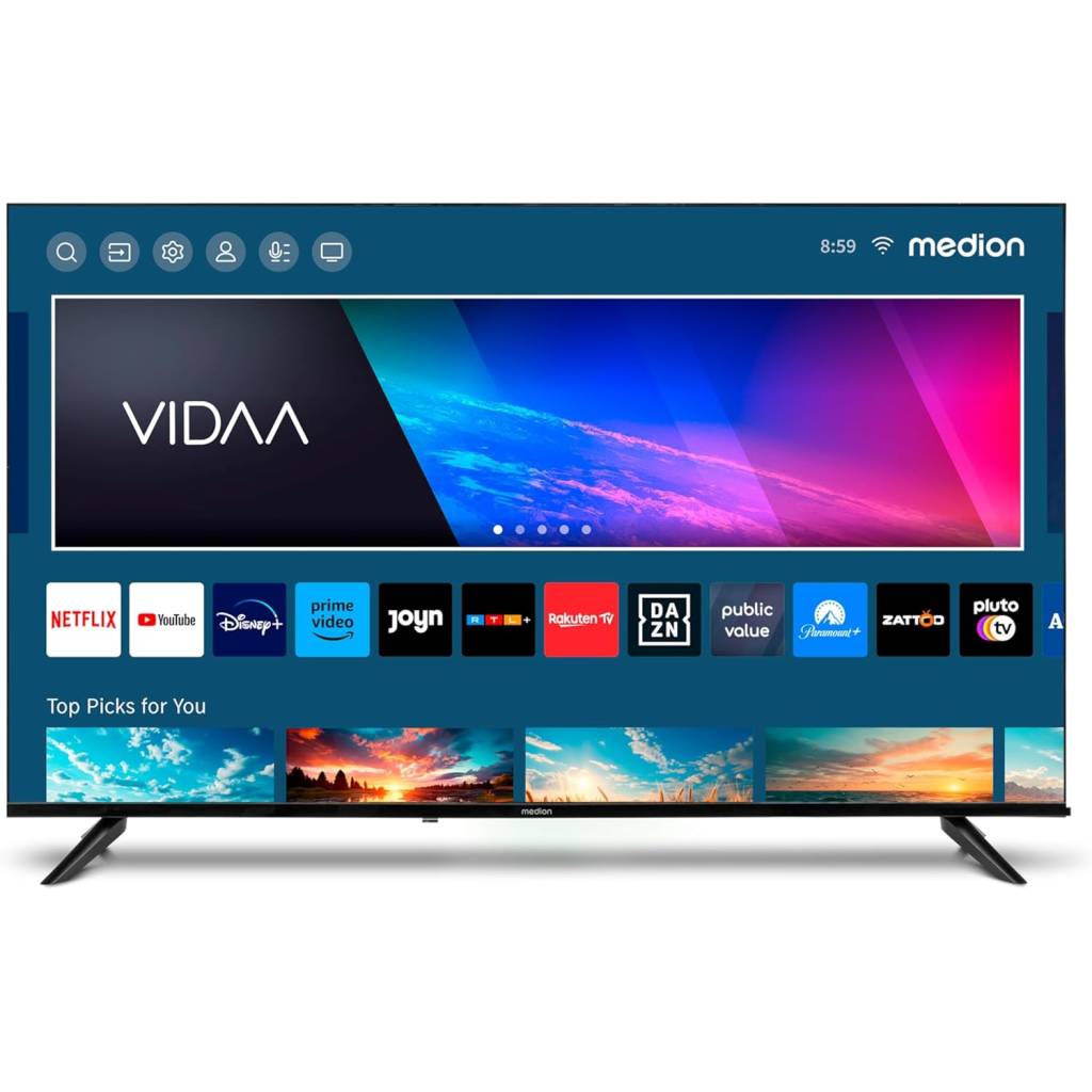 MEDION X15015 (MD 31641) – 50″ 4K Ultra HD Smart-TV mit HDR & Streaming-Apps