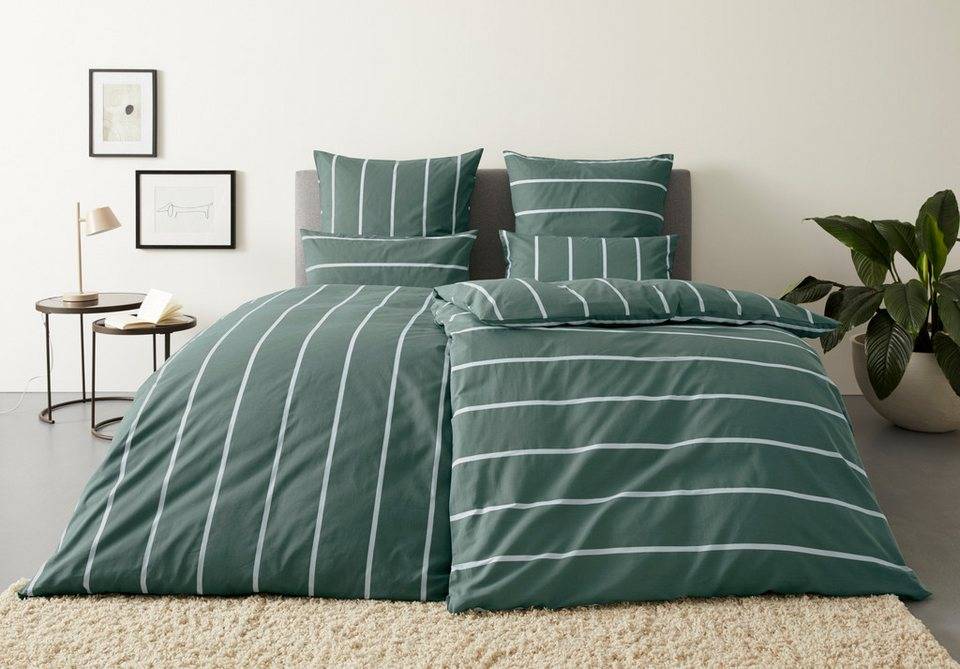 Wendebettwäsche Miette – 2-teiliges Renforcé-Bettwäsche-Set (ab 135 × 200 cm), modernes Streifen-Design (OTTO UP)