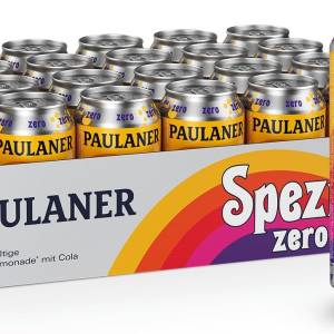 [Prime] Paulaner Spezi Zero – Erfrischungsgetränk ohne Zucker (24×0,33 l, Einweg)