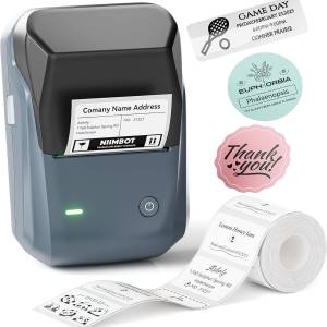 NIIMBOT B1 Bluetooth Etikettendrucker – mobiler Label Printer für Haushalt & Büro (20–50 mm)