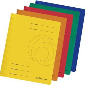 Herlitz Schnellhefter A4 10er Pack – farbig sortierte Kartonhefter für Schule und Büro