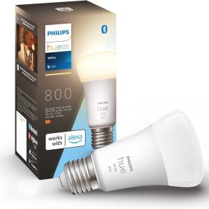 [Prime] Philips Hue White E27 LED Lampe – 806 lm, dimmbar, smart (1er Pack) (personalisiert)