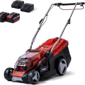 Einhell GE-CM 36/36 Li Kit Akku-Rasenmäher – 36 V mit 2×4,0 Ah Akkus & 40 L Fangkorb