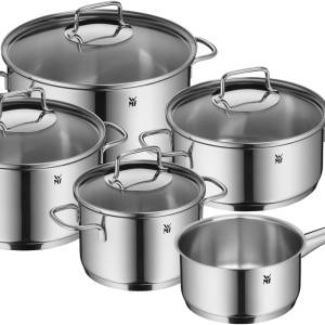 WMF Astoria 5-teiliges Topfset für Induktion aus Cromargan Edelstahl