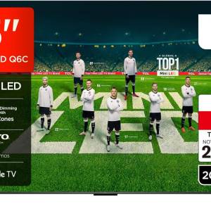 TCL 65Q6C 65″ QLED Mini-LED TV – 4K HDR, Dolby Vision IQ & Atmos, 144 Hz