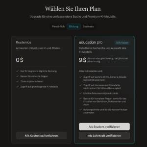 Perplexity Pro (Studenten/Lehrkräfte) – KI-Recherche-Tool mit 50% Rabatt dauerhaft ab 9€/Monat