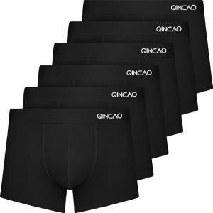 QINCAO Boxershorts Herren 6er Pack – Baumwoll Unterwäsche ohne kratzendes Etikett