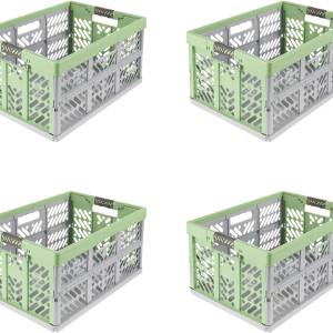 keeeper ben Profi-Klappboxen 4er-Set – stabile 45L Faltboxen mit Soft-Touch Griffen