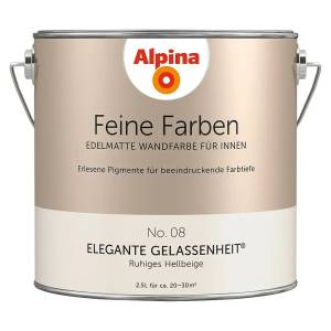 Alpina Feine Farben „Elegante Gelassenheit“ 2,5 l – matte Premium Wandfarbe für Innen